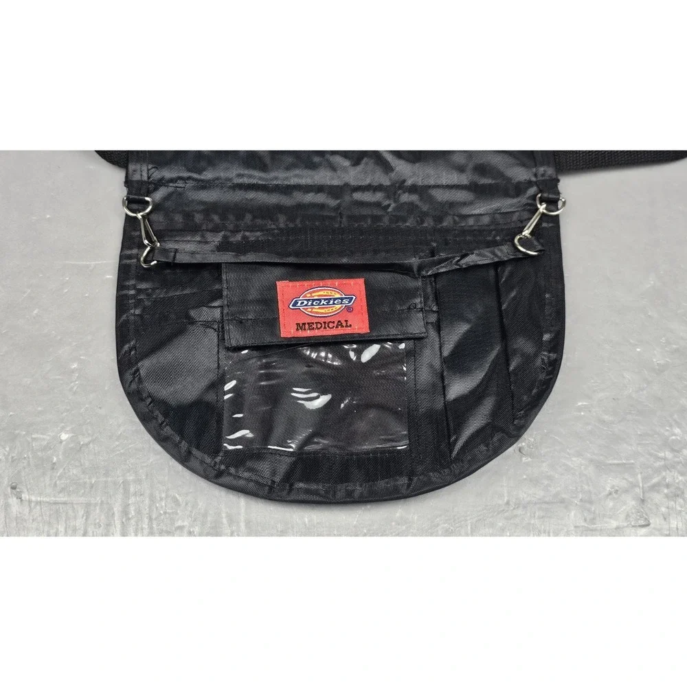 Dickies Medical Bag‎ Y2K Black Adjustable Fannypac Crossbody Clear EUC